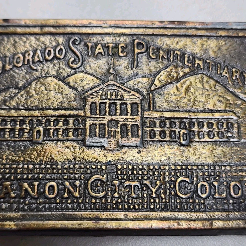 Vintage Colorado State Penitentiary Canon City, Colorado Belt Buckle